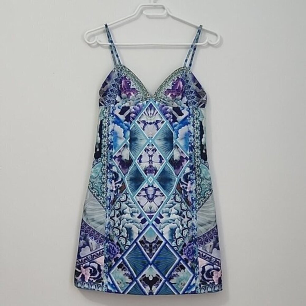 CAMILLA The Blue Market V Neck Fitted Dress Size XS b49 - Picture 3 of 16